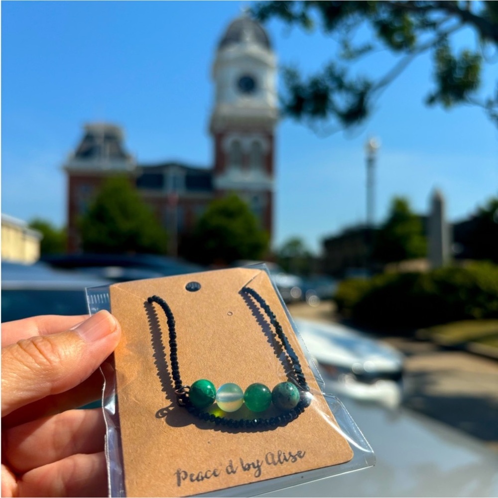 Tvd inspired Jade Jasper African turquoise necklace - witchy woo in Mystic Falls